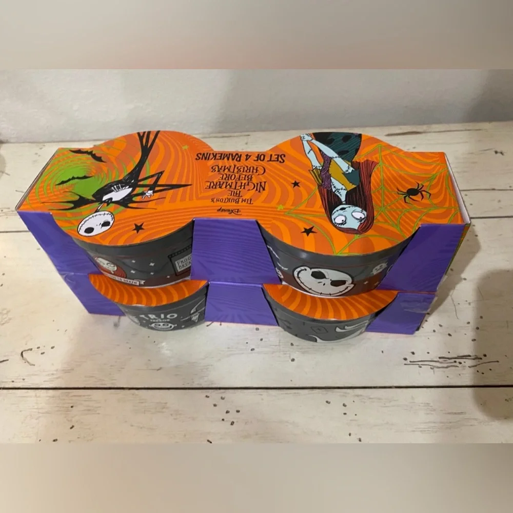 Disney Nightmare Before Christmas Ramekin Boxed Set of 4 - Brand New